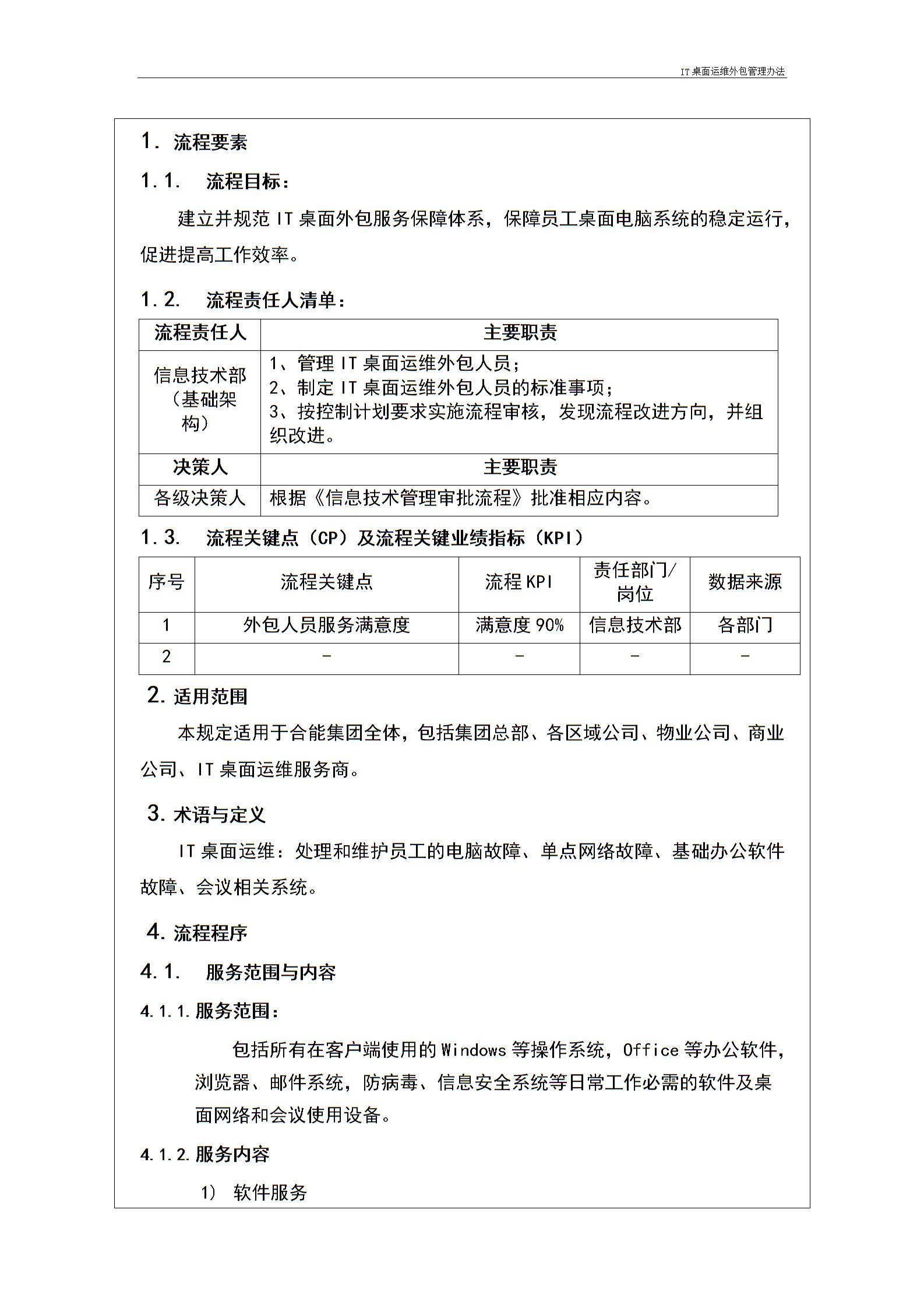 IT桌面運(yùn)維外包管理辦法---v1.1圖片1
